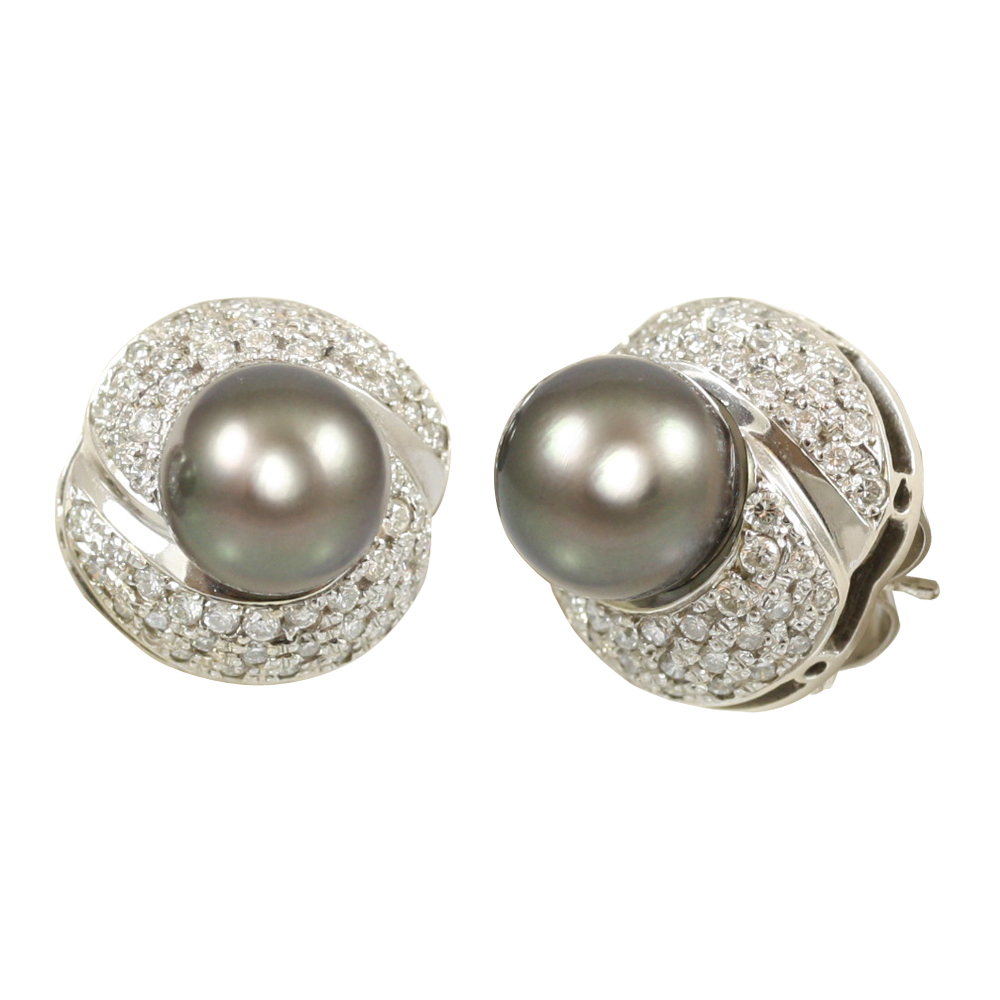 These Pearl Diamond And White Gold Earrings Can Be Worn From Casual These Pearl Diamond And White Gold Earrings Can Be Worn From Casual Events To Formal They Are Very Stylish Feminine Edce03169