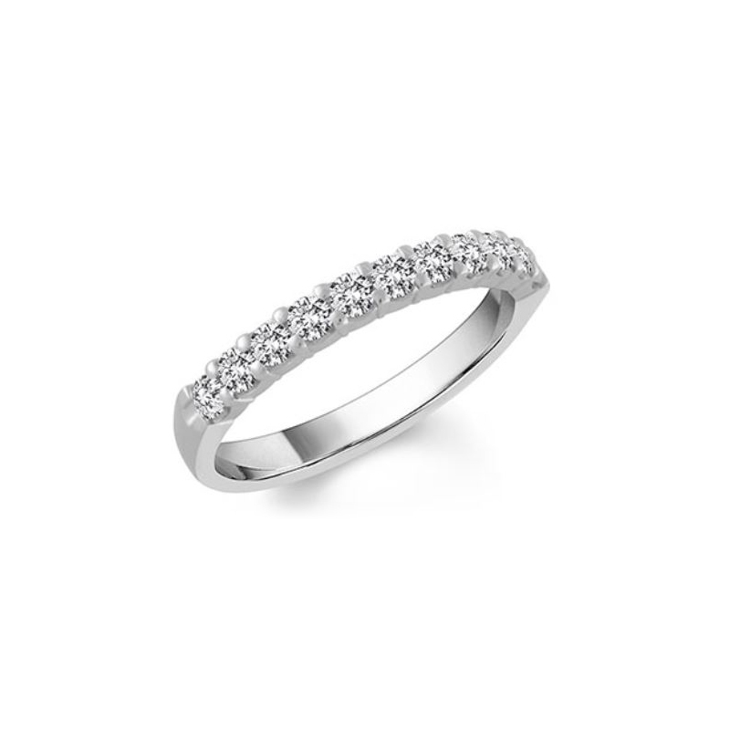 Shefi Diamonds White Gold Diamond Wedding Band