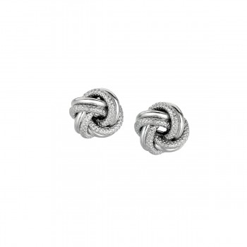 sterling silver love knot earrings