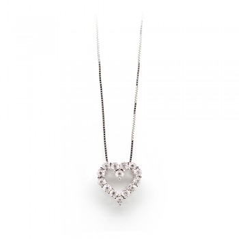 Heart-Shaped Diamond Pendant