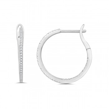 Diamond Huggie Mother's Day Earrings