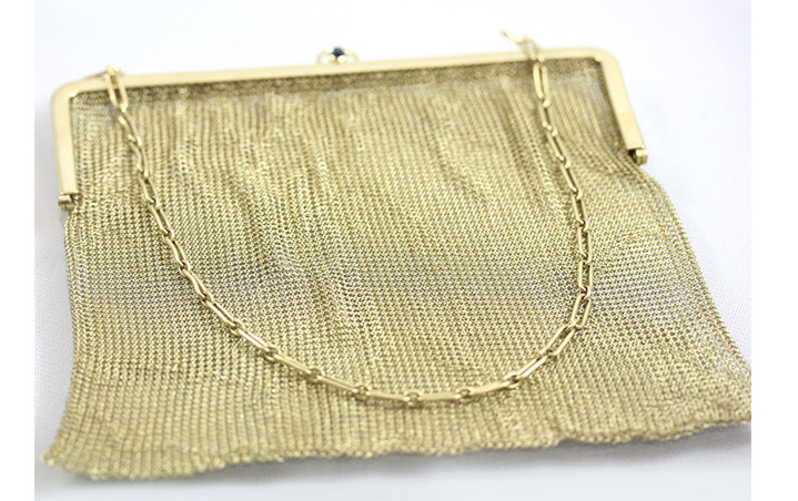 Vintage Gold Mesh Handbag