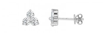 14 Karat White Gold Diamond Stud Earrings