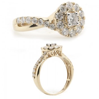 14-karat yellow gold diamond ring