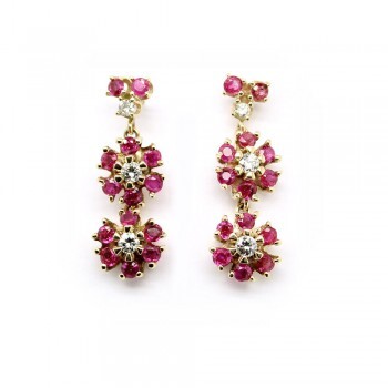 diamond and ruby earrings
