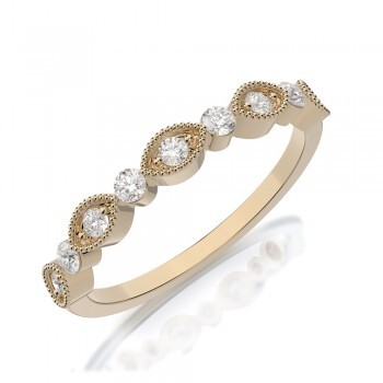 Henri Daussi yellow gold diamond ring