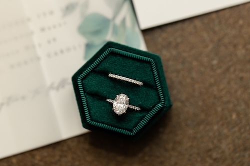 How to Pair a Wedding Band with an Oval Engagement Ring