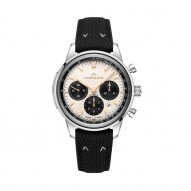 Freedom 60 Chrono 43mm Off-White With Black Perlon Rubber With Pin Buckle