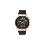 Bulova Stainless Steel Rose Gold Plated Chronograph Watch