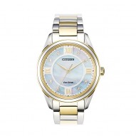 Citizen Arezzo 32mm Mother of Pearl Two Tone Watch