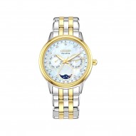 Citizen Calendrier White Mother of Pearl Two Tone Watch