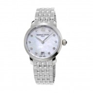 Frederique Constant Ladies Diamond and Mother-of-Pearl Slimline Watch