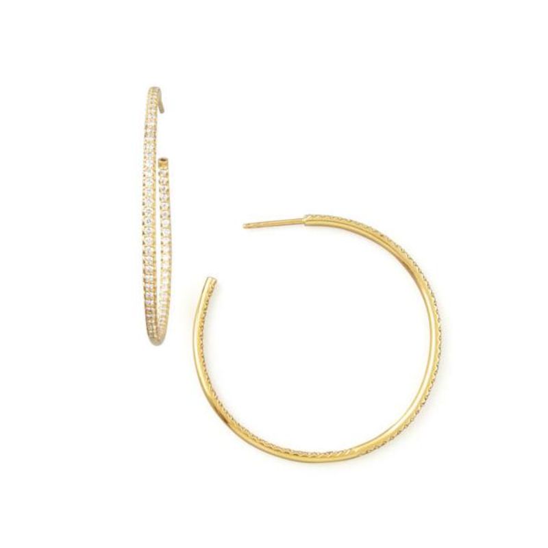 Roberto Coin Large Inside Out Diamond Hoops