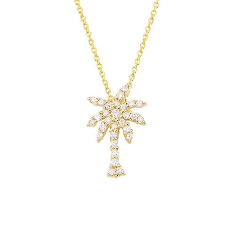 Roberto Coin Palm Tree Diamond Pendant Necklace