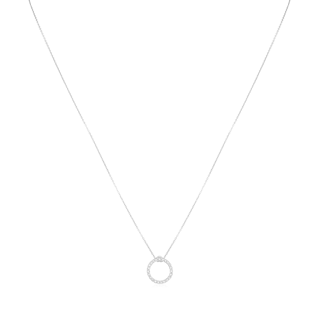 Roberto Coin Small Diamond Circle Pendant Necklace