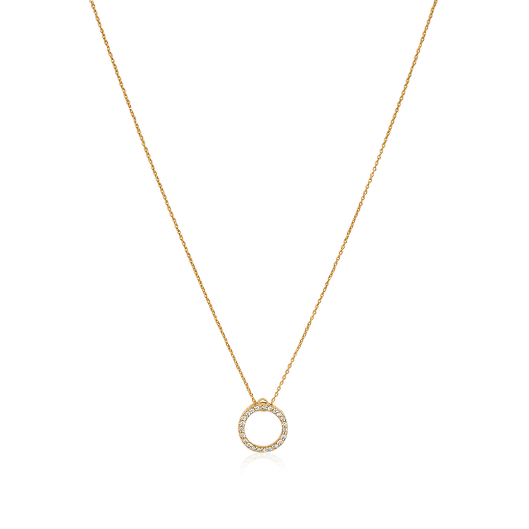 Roberto Coin Tiny Treasures Small Diamond Circle Necklace