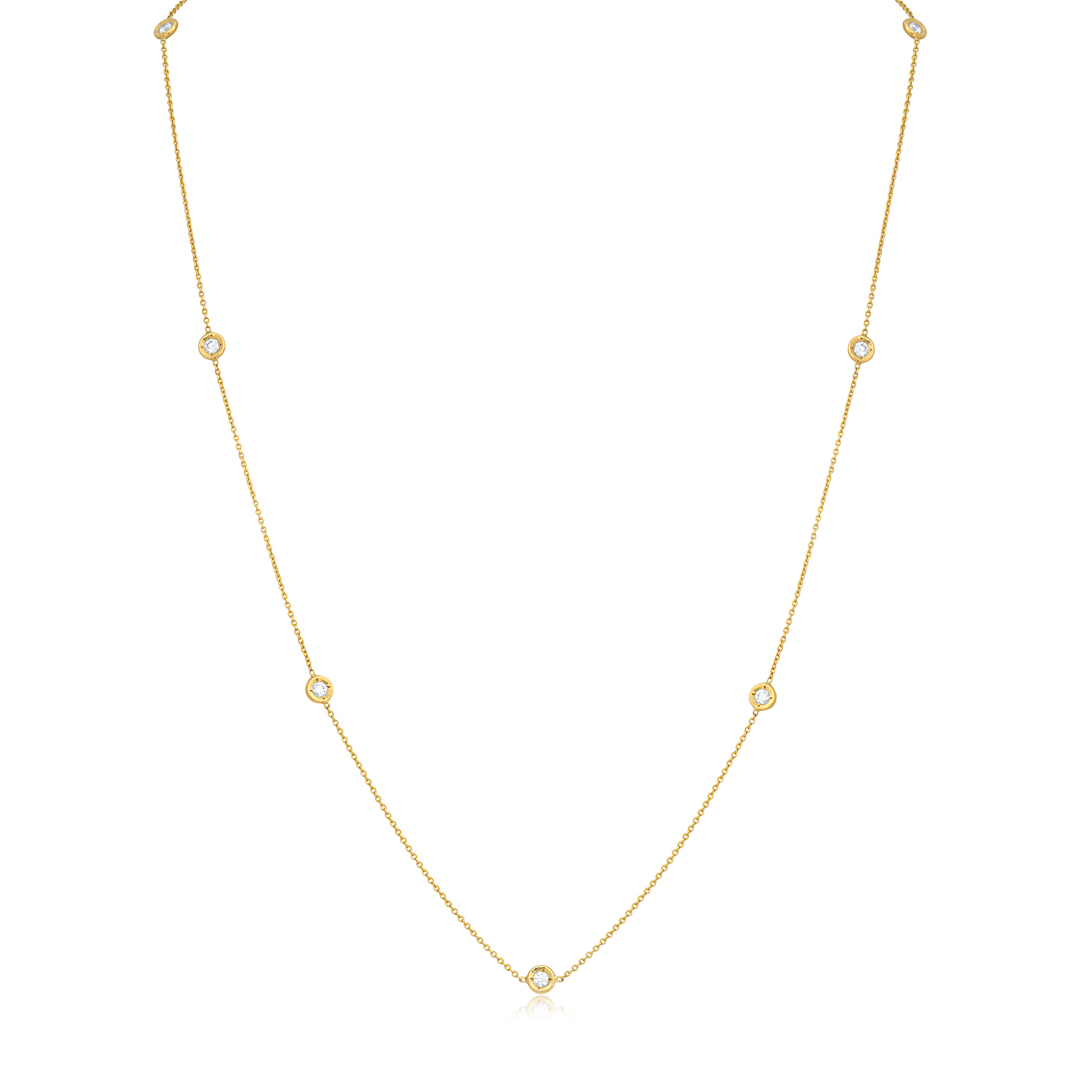Roberto Coin Diamonds By The Inch 7 Station Necklace Roberto Coin Diamonds By The Inch 7 Station Necklace