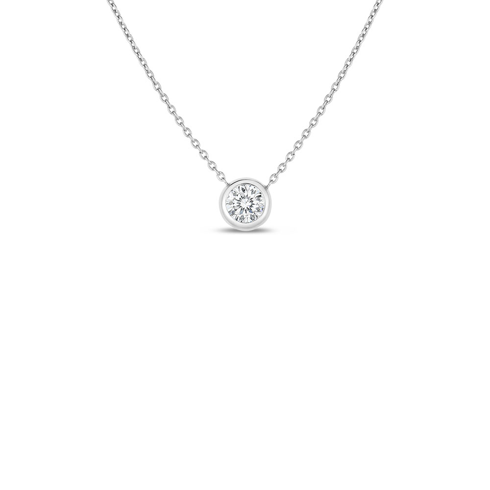 Roberto Coin Diamond By The Inch Solitaire Necklace