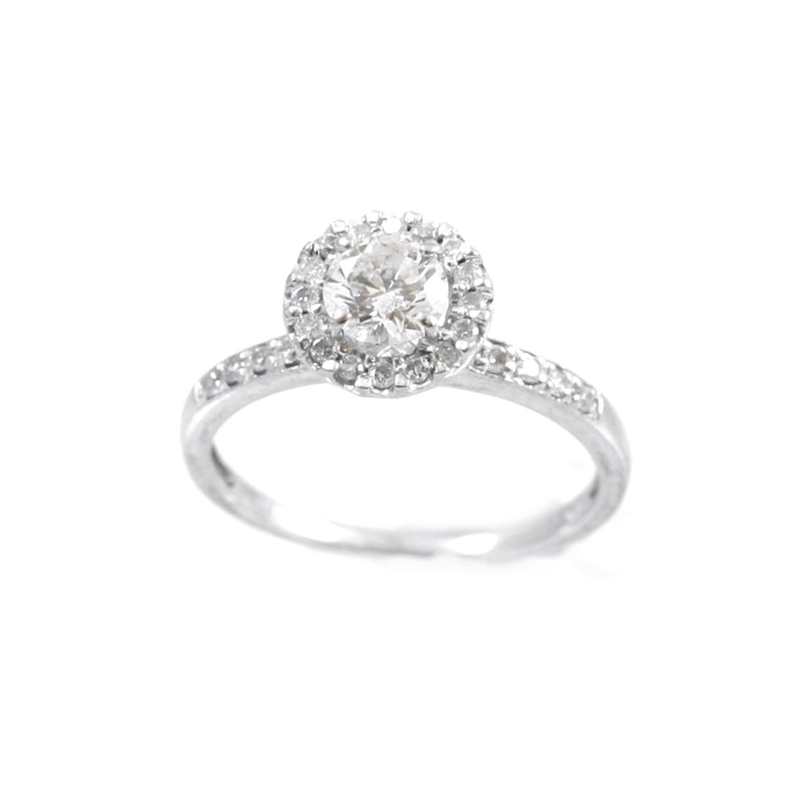 Estate Diamond Halo Engagement Ring