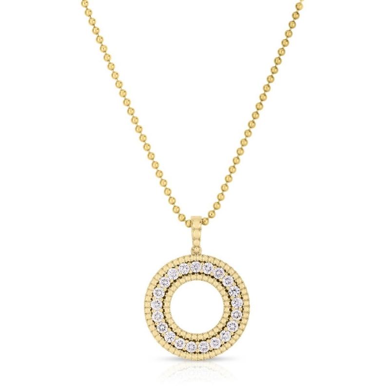 Roberto Coin Siena Large Diamond Circle Necklace