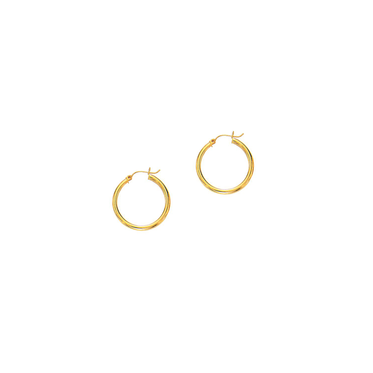 Lite Tube Round Hoop Earrings