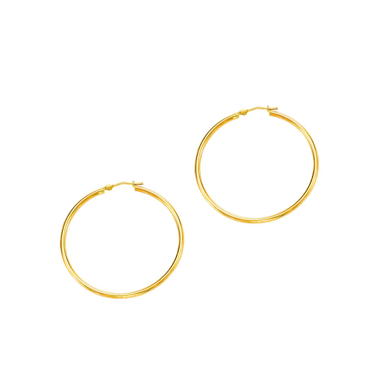 Lite Tube Round Hoop Earrings