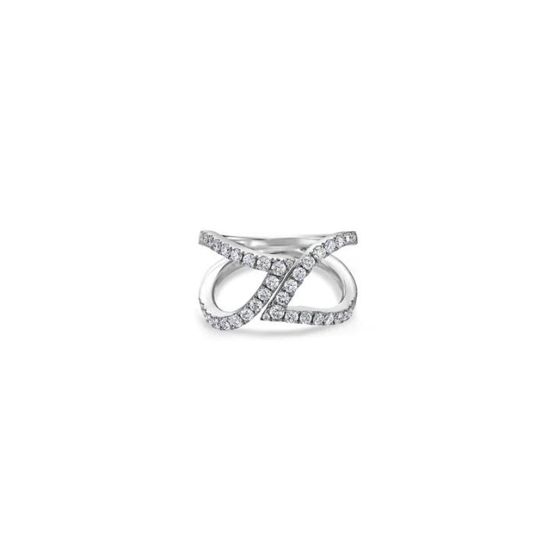 Charles Krypell Double Leaf Style Diamond Ring Charles Krypell Double Leaf Style Diamond Ring