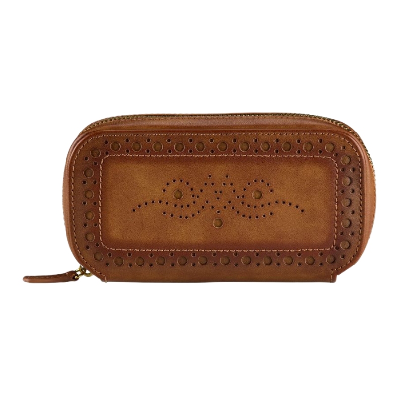 WOLF Brogue 2 Piece Watch Zip Case