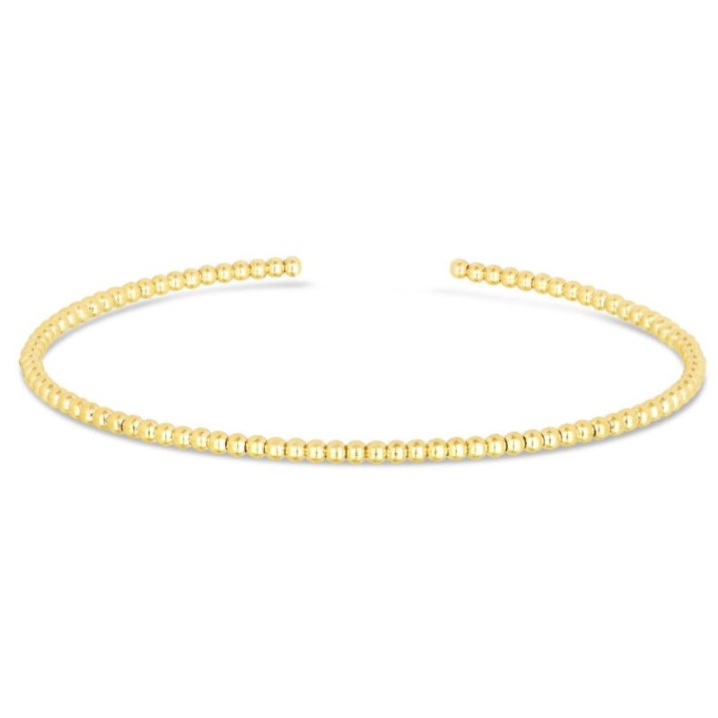 2mm Flexible Beaded Cuff Bracelet