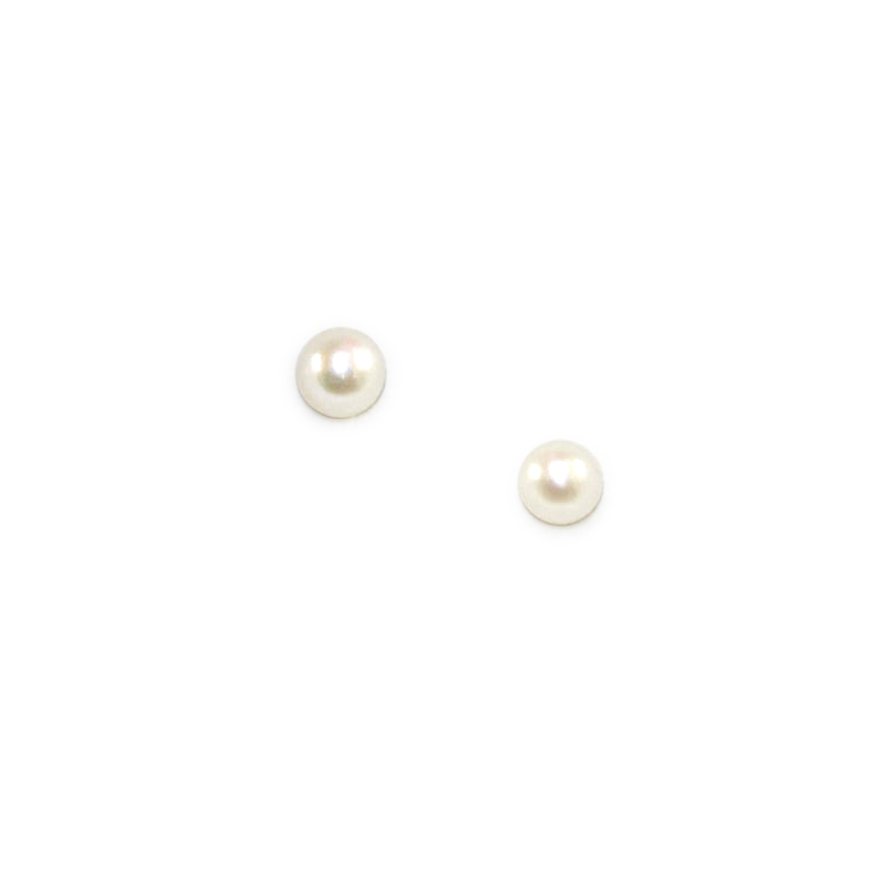 Baby's 14 Karat Yellow Gold Baby Cultured Pearl Earrings