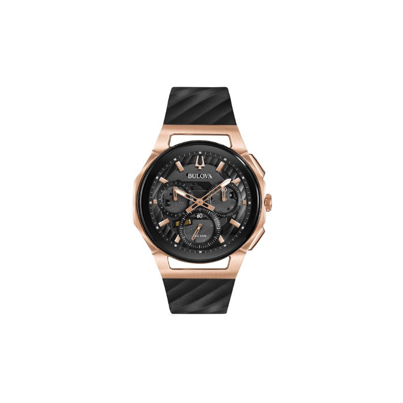 bulova rose gold chronograph