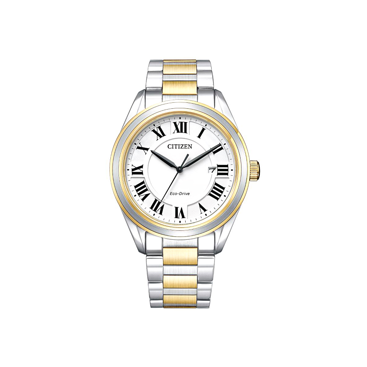 Citizen Arezzo 40mm White Date Dial Two Tone Watch - 002-507-13000038