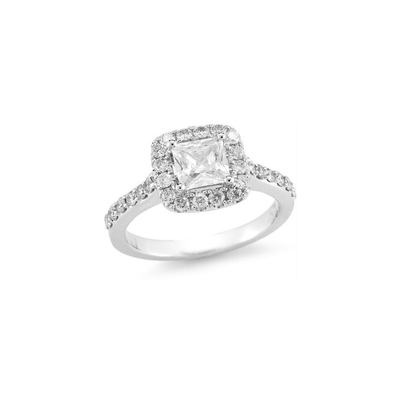 Paramount Gems Lady's 14 Karat White Gold Diamond Bridal Ring