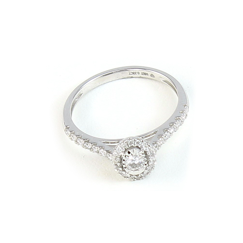 Paramount Gems 14 Karat White Gold Diamond Bridal Ring
