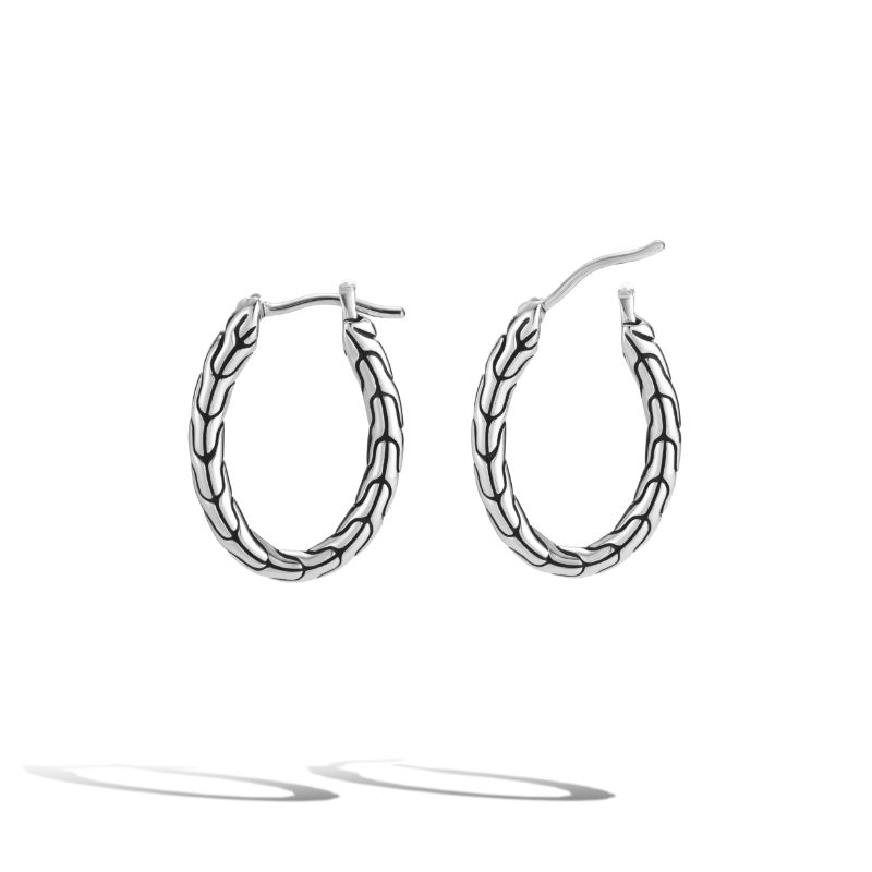John Hardy Classic Chain Silver Hoop 20Mm Earrings