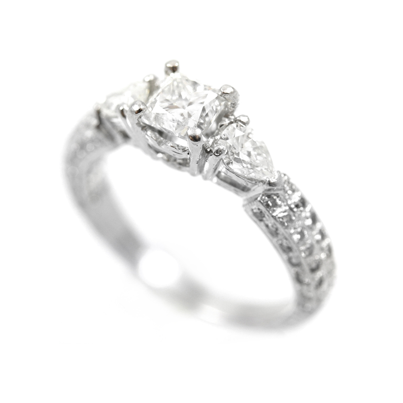 Vintage platinum diamond ring