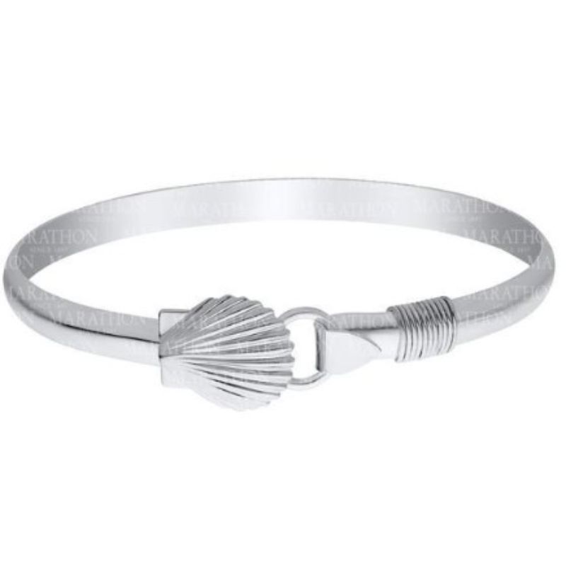 Sterling Silver Scallop Bracelet Wrap 7"