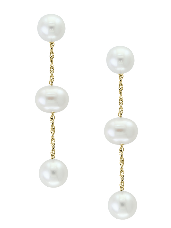 Lali 14Ky Pearl Dangle Earrings
