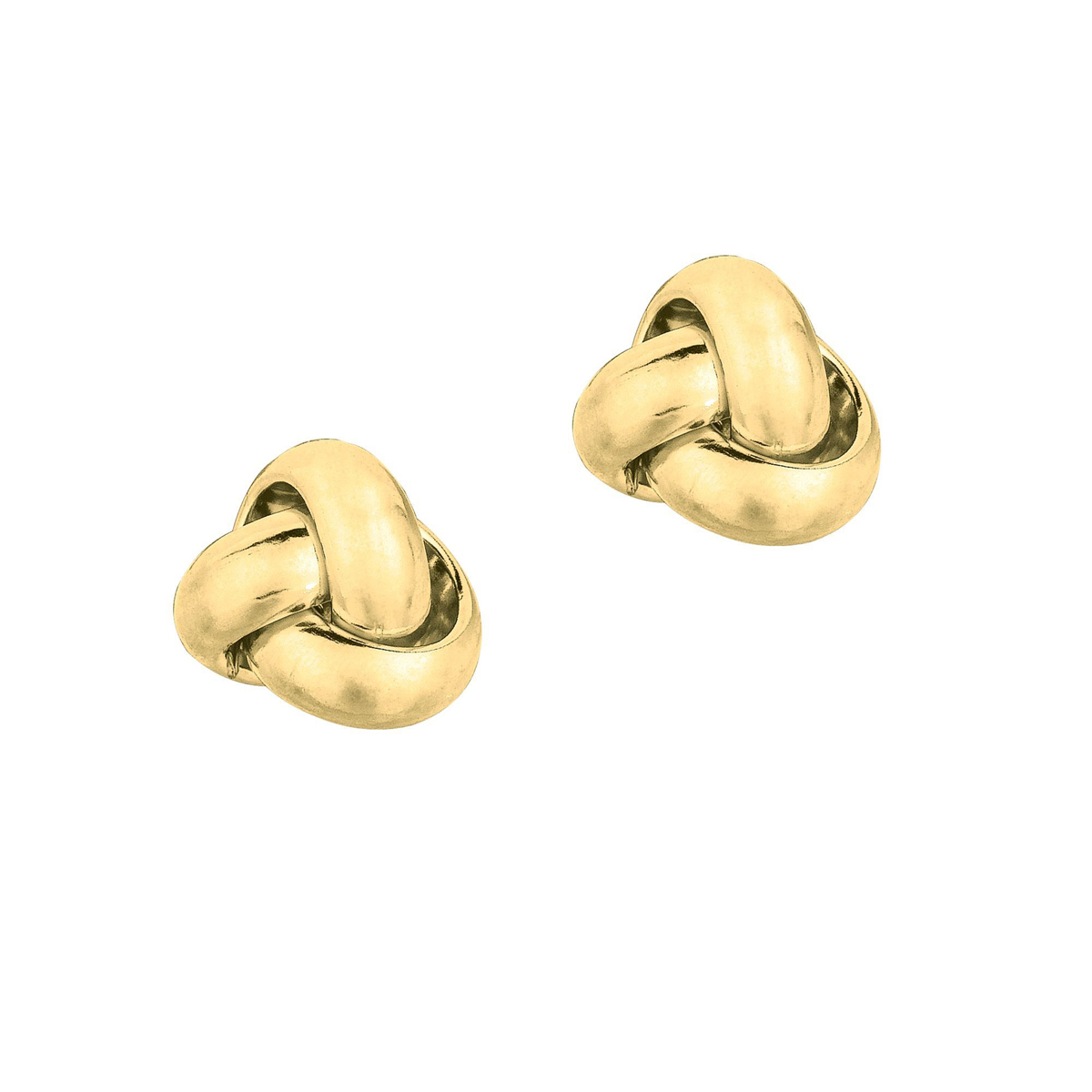 Royal Chain 14 Karat Yellow Gold Polished Small Light Knot Earrings