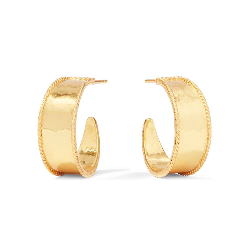 24 karat hoop earrings discount