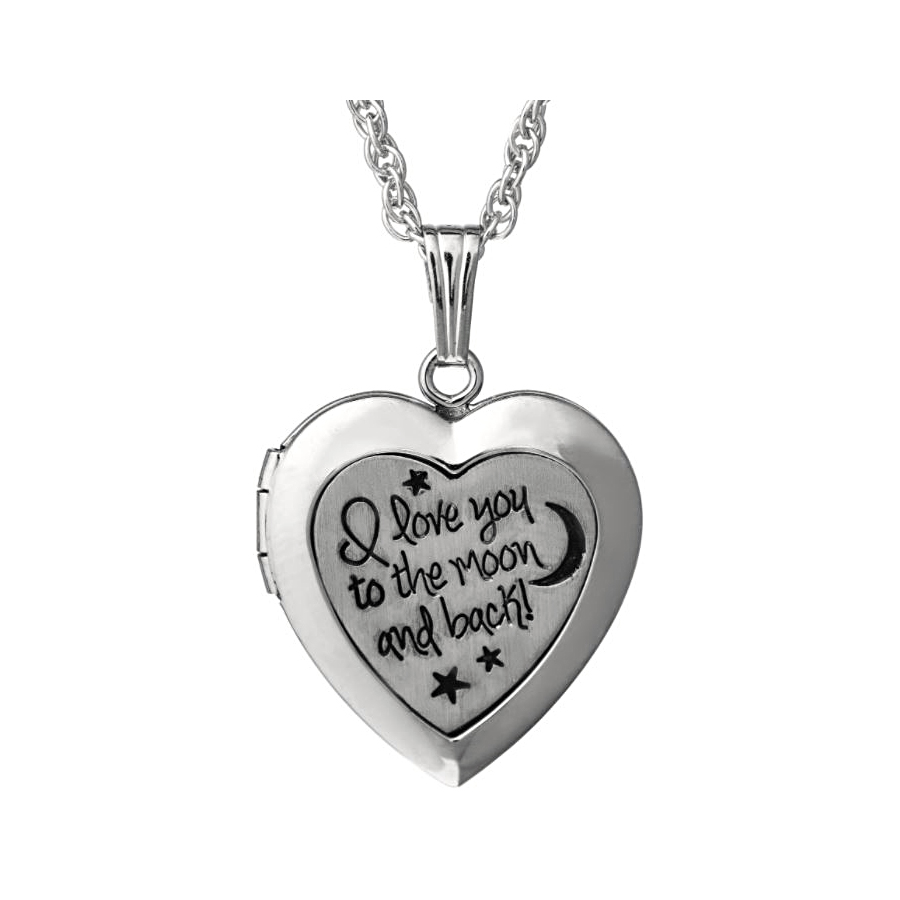 Sterling Silver "I Love You To the Moon and Back" Locket