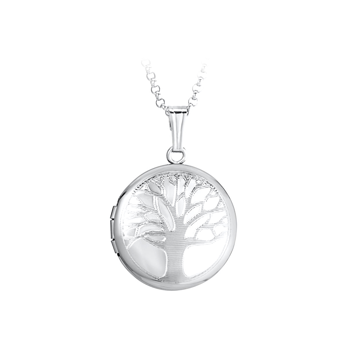 Sterling silver Engraved Tree Round Locket