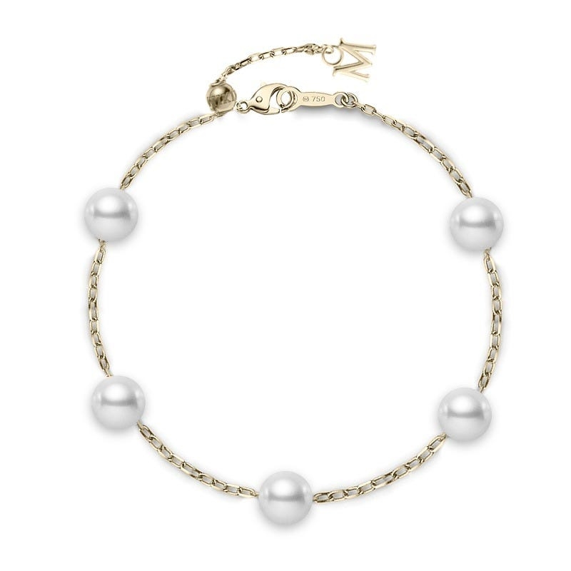 Mikimoto Akoya Cultured Pearl Station Bracelet