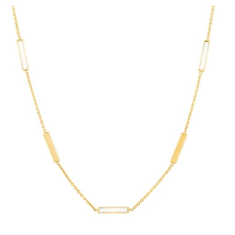 Bar And Enamel Station Necklace