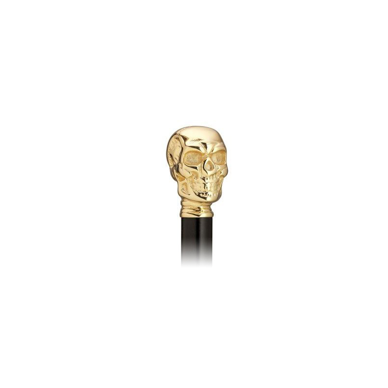 Solid Brass Skull Handle Cane
