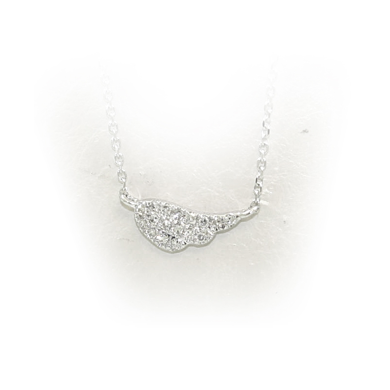 14 Karat White Gold diamond Angel Wing 