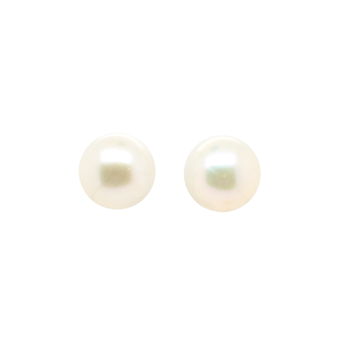 14 Karat White Gold 8-9mm Freshwater Cultured Pearl Earrings