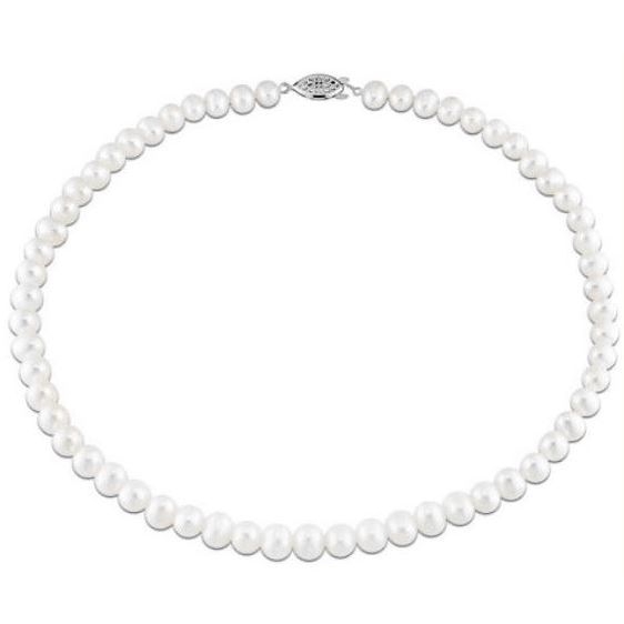 7-8mm White Freshwater Cultured Pearl Necklace