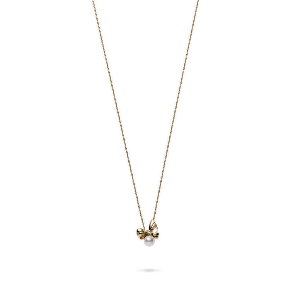 Mikimoto Akoya Cultured Pearl Pendant Necklace From The Jeux De Rubans Collection