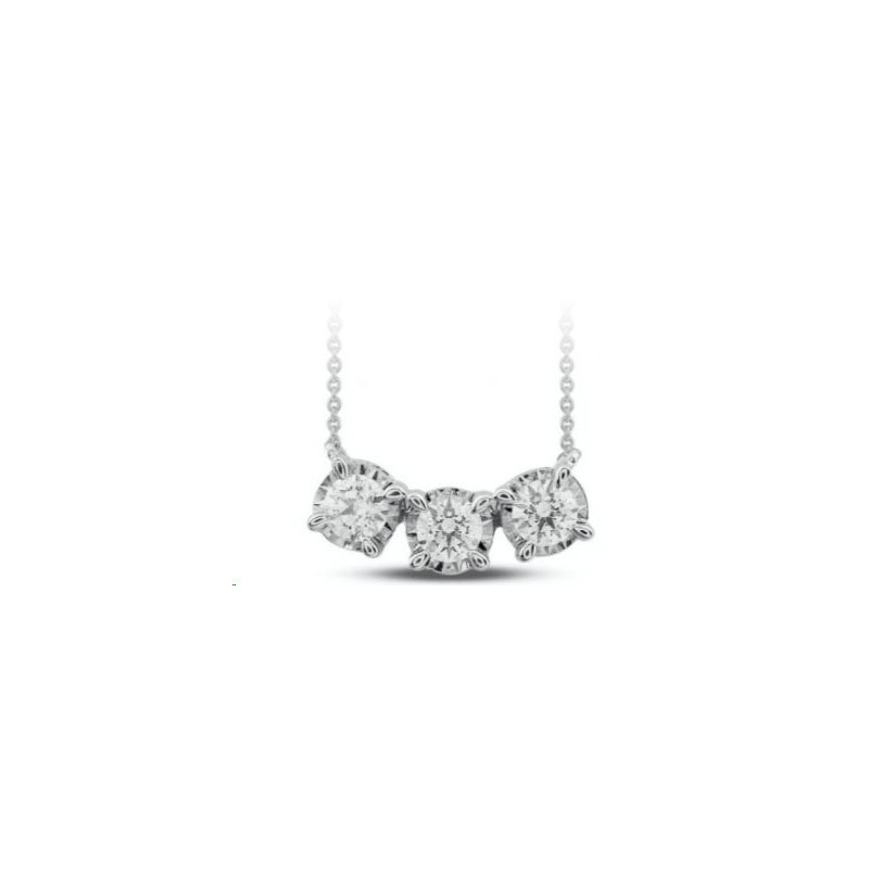 Paramount Gems 14 Karat White Gold 3 Diamond necklace